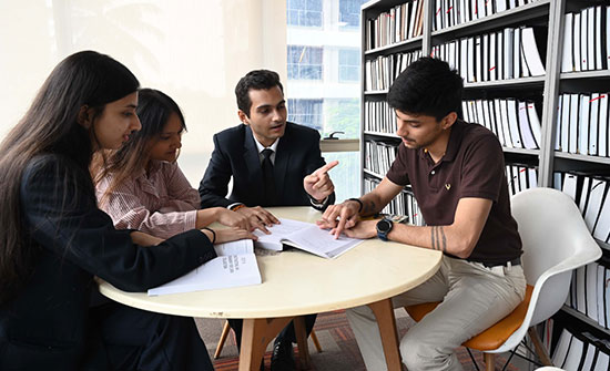 NMIMS Students Engaged in Discussion
